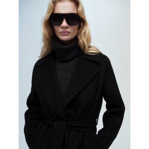 Mango Batin Wool Wrap Coat NWT - Picture 3 of 16